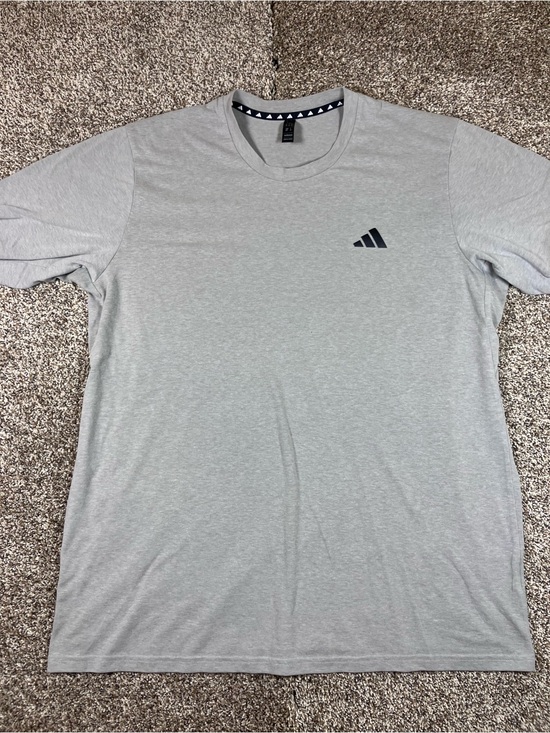 adidas Other - adidas Light Grey Crew Neck Athletic Tee with Black Logo
